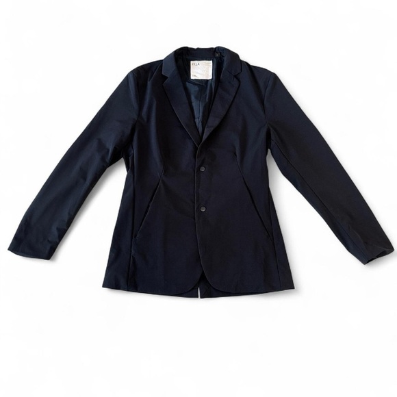 Five Four FF.LA Women's Nomad Blazer Size Small Navy Blue Athleisure Full Snap - Picture 2 of 8